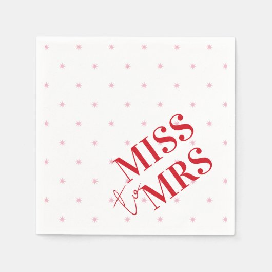 Stilvolle Moderne Rosa und Red Star Miss an Frau. Serviette (Vorderseite)