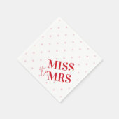 Stilvolle Moderne Rosa und Red Star Miss an Frau. Serviette (Ecke)