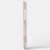 Stilvolle moderne Rose Gold Glitzer Tropfen Case-Mate iPhone Hülle (Rückseite / Links)