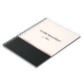 Stilvolle moderne Rose Gold Sequin Black Notizblock (Linke Seite)