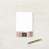 Stilvolle moderne Rose Gold silber Konfetti Punkte Post-it Klebezettel (Auf Schreibtisch)