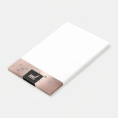 Stilvolle moderne Rose Gold silber Konfetti Punkte Post-it Klebezettel (angewinkelt)