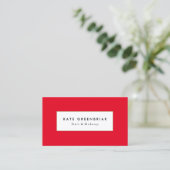 Stilvolle Moderne rote Schönheit und Mode-Stylist Visitenkarte (Stehend Vorderseite)