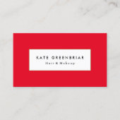 Stilvolle Moderne rote Schönheit und Mode-Stylist Visitenkarte (Vorderseite)