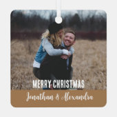 Stilvolle moderne rustikale Weihnachten schaffen I Ornament Aus Metall (Rückseite)