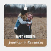 Stilvolle moderne rustikale Weihnachten schaffen I Ornament Aus Metall (Vorderseite)