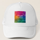 Stilvolle, moderne, schlanke Upload-Logo-Vorlage Truckerkappe (Vorderseite)