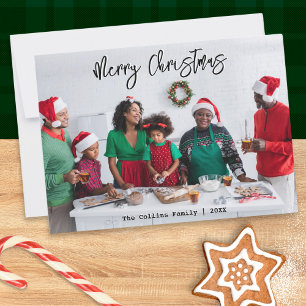 Stilvolle moderne Schrift Foto Frohe Weihnachten