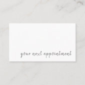 Stilvolle, moderne Schrift | Ihr nächster Termin Visitenkarte (Vorderseite)