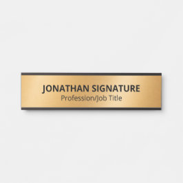 Stilvolle moderne schwarze goldene glamouröse Vorl Türschild