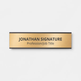Stilvolle moderne schwarze goldene glamouröse Vorl Türschild