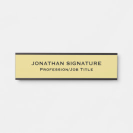 Stilvolle moderne schwarze goldene glamouröse Vorl Türschild