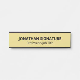Stilvolle moderne schwarze goldene glamouröse Vorl Türschild
