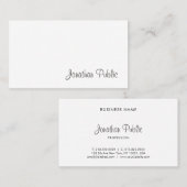 Stilvolle moderne Script Beruflich Smart Chic Visitenkarte (Vorne/Hinten)