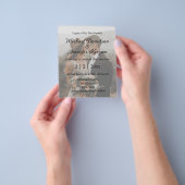 stilvolle, moderne Script-Foto-Hochzeitseinladung Flyer (Gruppe)