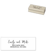 Stilvolle moderne Script-Rücksendeadresse Wood Gummistempel (Stempel)
