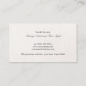 Stilvolle, moderne Silver Sequin Monogram Beauty Visitenkarte (Rückseite)