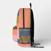 Stilvolle moderne Streifen Hübsche Erdtöne nach Ma Bedruckter Rucksack (Rechts)