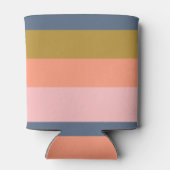 Stilvolle moderne Streifen Hübsche Erdtöne nach Ma Dosenkühler (Rückseite)