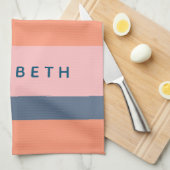 Stilvolle moderne Streifen Hübsche Erdtöne nach Ma Geschirrtuch (Viertel Falte)