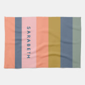 Stilvolle moderne Streifen Hübsche Erdtöne nach Ma Geschirrtuch (Horizontal)