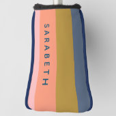 Stilvolle moderne Streifen Hübsche Erdtöne nach Ma Golf Headcover (Rotieren 90)