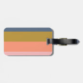 Stilvolle moderne Streifen in Hübscher Erdfarbe Gepäckanhänger (Rückseite horizontal)