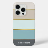 Stilvolle moderne Streifen Personalisiert Case-Mate iPhone Hülle (Rückseite)