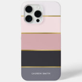 Stilvolle moderne Streifen Personalisiert Case-Mate iPhone Hülle (Rückseite)