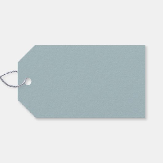 Stilvolle moderne Suchbegriffe | Blue Gray Geschenkanhänger (Rückseite Horizontal)