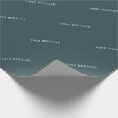 Stilvolle moderne Suchbegriffe | Blue Gray Geschenkpapier (Ecke)