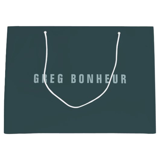 Stilvolle moderne Suchbegriffe | Blue Gray Große Geschenktüte (Vorderseite)