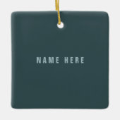 Stilvolle moderne Suchbegriffe | Blue Gray Keramikornament (Vorderseite)