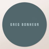 Stilvolle moderne Suchbegriffe | Blue Gray Runder Aufkleber