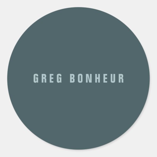 Stilvolle moderne Suchbegriffe | Blue Gray Runder Aufkleber (Vorderseite)