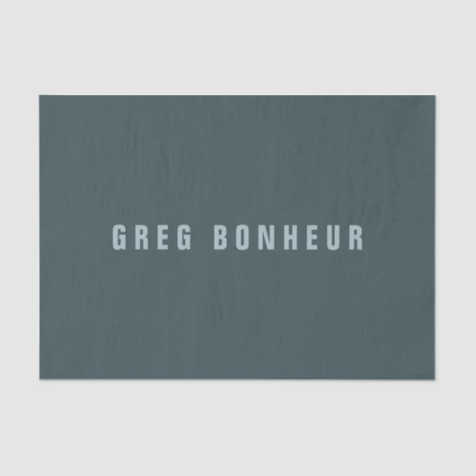 Stilvolle moderne Suchbegriffe | Blue Gray Seidenpapier (Vorderseite)