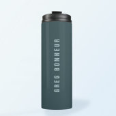 Stilvolle moderne Suchbegriffe | Blue Gray Thermosbecher