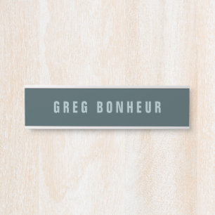 Stilvolle moderne Suchbegriffe   Blue Gray Türschild