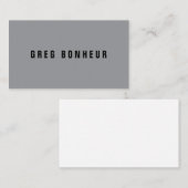 Stilvolle moderne Suchbegriffe | Grau und Schwarz Begleitkarte (Vorne/Hinten)