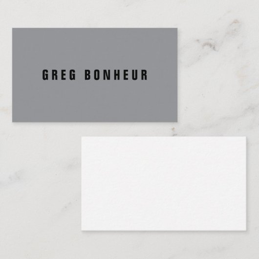 Stilvolle moderne Suchbegriffe | Grau und Schwarz Begleitkarte (Vorne/Hinten)