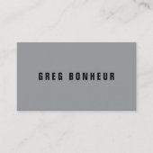 Stilvolle moderne Suchbegriffe | Grau und Schwarz Begleitkarte (Vorderseite)