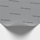 Stilvolle moderne Suchbegriffe | Grau und Schwarz Geschenkpapier (Ecke)