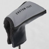 Stilvolle moderne Suchbegriffe | Grau und Schwarz Golf Headcover (3/4 Vorderseite)