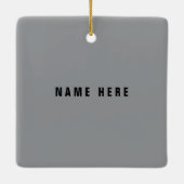 Stilvolle moderne Suchbegriffe | Grau und Schwarz Keramikornament (Rückseite)