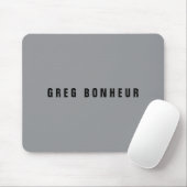 Stilvolle moderne Suchbegriffe | Grau und Schwarz Mousepad (Mit Mouse)