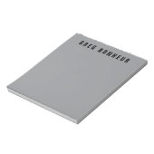 Stilvolle moderne Suchbegriffe | Grau und Schwarz Notizblock (Rotiert)