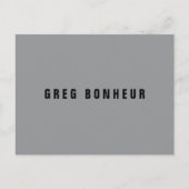 Stilvolle moderne Suchbegriffe | Grau und Schwarz Postkarte (Vorderseite)