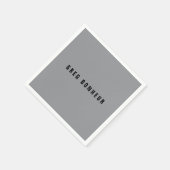 Stilvolle moderne Suchbegriffe | Grau und Schwarz Serviette (Ecke)