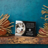 Stilvolle moderne Tribute Quote Foto Erinnerung Fotoplatte (Seite)