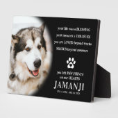 Stilvolle moderne Tribute Quote Foto Erinnerung Fotoplatte (Seite)